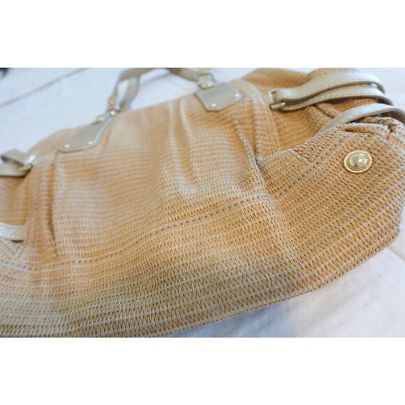 Michael Kors Gansevoort Cognac Leather Satchel Tote Summer Bag - Picture 4 of 10